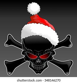 Santa Black Skull