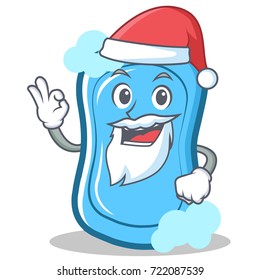 Santa blue soap character cartoon