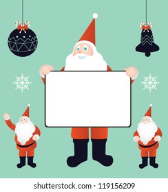 santa with board