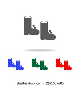 santa boots icon. Elements of Christmas holidays in multi colored icons. Premium quality graphic design icon. Simple icon for websites, web design, mobile app