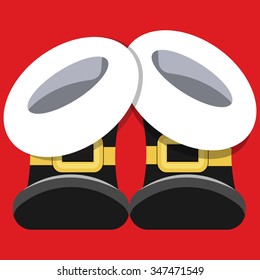  Santa Boots Vector Illustration