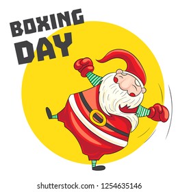 Santa boxing day concept banner. Cartoon illustration of santa boxing day vector concept banner for web design