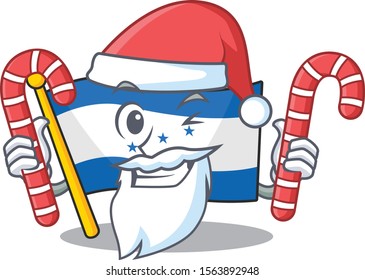 santa bring candy cartoon flag honduras in with mascot
