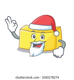 Santa butter mascot cartoon style