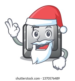 Santa button F on a keyboard cartoon