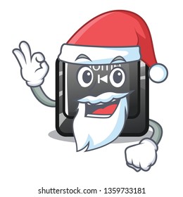 Santa button home in the cartoon shape