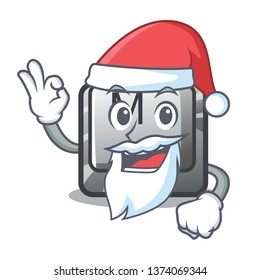 Santa button M isolated in the cartoon