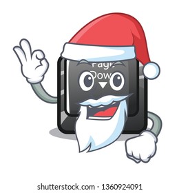 Santa button page down installed on cartoon