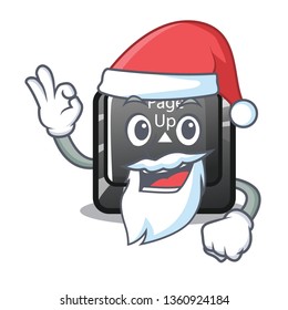 Santa button page up the keyboard mascot