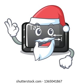 Santa button tab isolated with the mascot