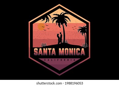 santa california color orange and purple