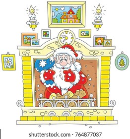 Santa came down the chimney