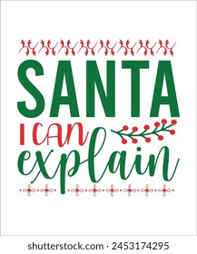 Santa, puedo explicarte el diseño de la camiseta, las Navidades y las camisetas.