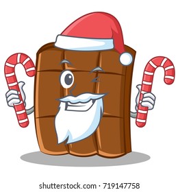 Santa with candy chocolate character cartoon style