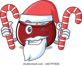 Santa with candy curd rice placed on character plate