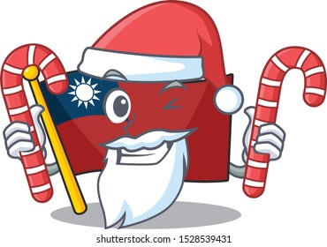 Santa with candy flags taiwan are stored cartoon drawers