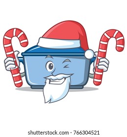Santa with candy kitchen character cartoon style