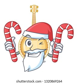 Santa with candy miniature banjo  