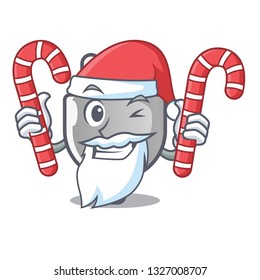 Santa with candy miniature electric plug the shape cartoon