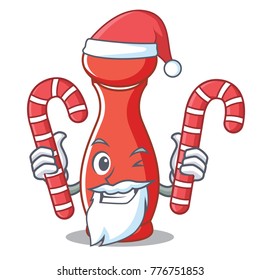 Santa with candy pepper mill character cartoon