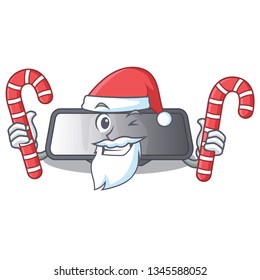 Santa with candy rear view mirror miniatur shape character