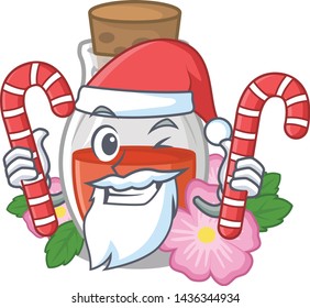 Santa with candy rosehip seed oil on a mascot