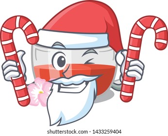 Santa with candy rosehip tea in the character shape