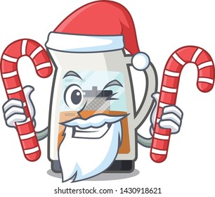 Santa with candy tea maker in the character refrigerators