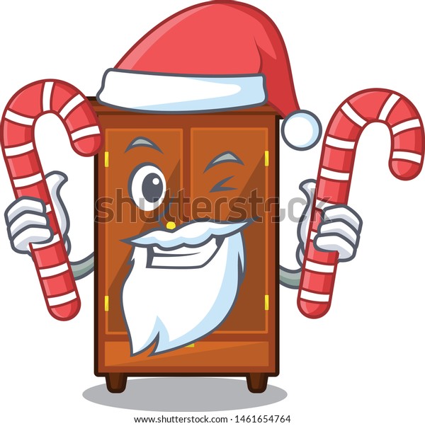 Santa Candy Wardrobe Next Cartoon Chair Stock Vector Royalty Free