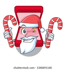 Santa with candy wedding ring box in character bag