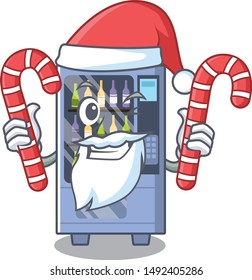 Santa with candy wine vending machine mascot shaped character