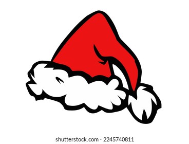 Santa cap for Christmas holiday illustration