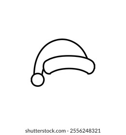santa cap Flat symbol set outline