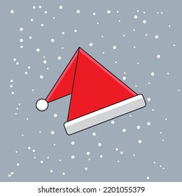 Santa cap icon vector flat design eps 10