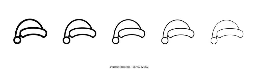 santa cap simple vector outline logo