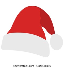 Santa Cap - Top turned Right - Cartoon Vector Image