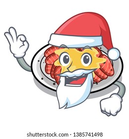 Santa carpaccio in the a character shape