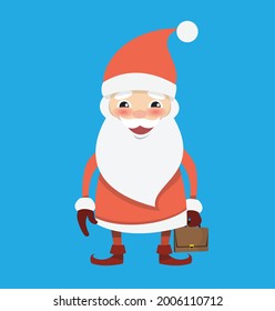 Weihnachtsmütze, flacher Vektorgrafik