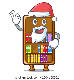 Santa cartoon bookcase in the study room