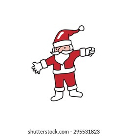 Santa cartoon character vector drawing