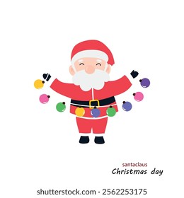 santa cartoon character vector illustration design