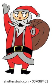 Santa cartoon illustration