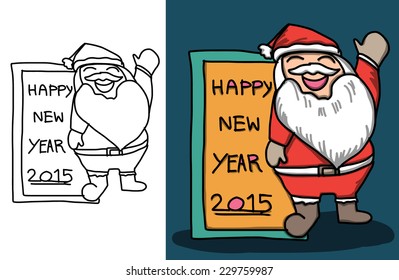 Santa cartoon vector and christmas's day