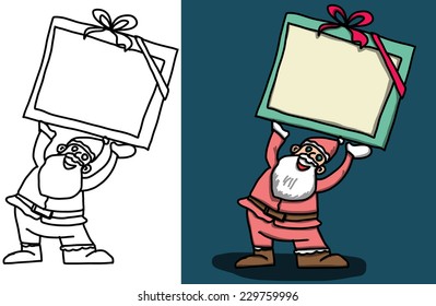 Santa cartoon vector and christmas's day