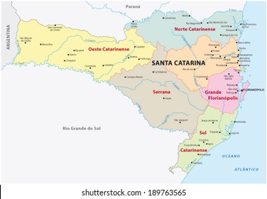 santa catarina administrative map