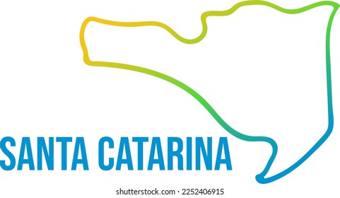 Santa Catarina brazilian state map