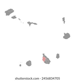 Santa Catarina municipality map, administrative division of Cape Verde. Vector illustration.