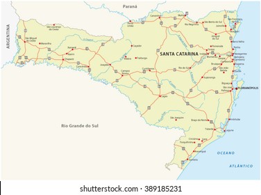 santa catarina road map