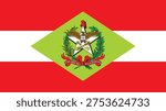 Santa Catarina State Flag Vector Illustration Graphic