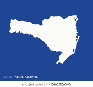 In: Santa Catarina State Map. Föderative Einheit von Brasilien. Vektorgrafik Map für jeden Bedarf.	